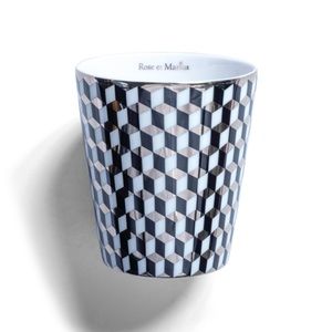 Excellent Condition Rose et Marius Refillable Candle Porcelain Tumbler Votive